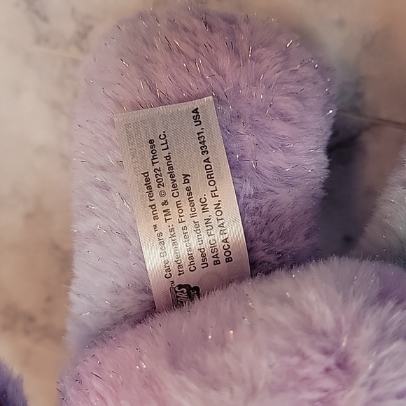 Care Bear 40th Anniversary Purple 14" Plush Stuffed Animal with Shimmer Effect - Picture 6 of 9